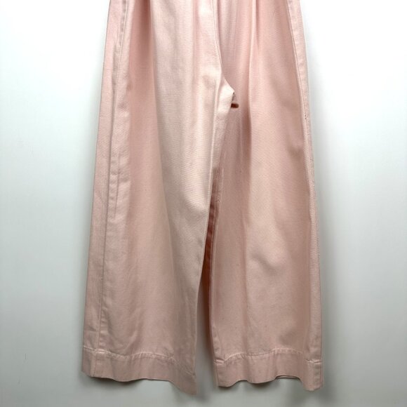Whistles Alex Zip Front Tie Waist Sleeveless Jumpsuit Pale Pink Size 2 - Picture 8 of 12